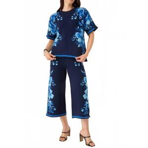 NEW ALIVIA remy ankle wide leg pant in navy